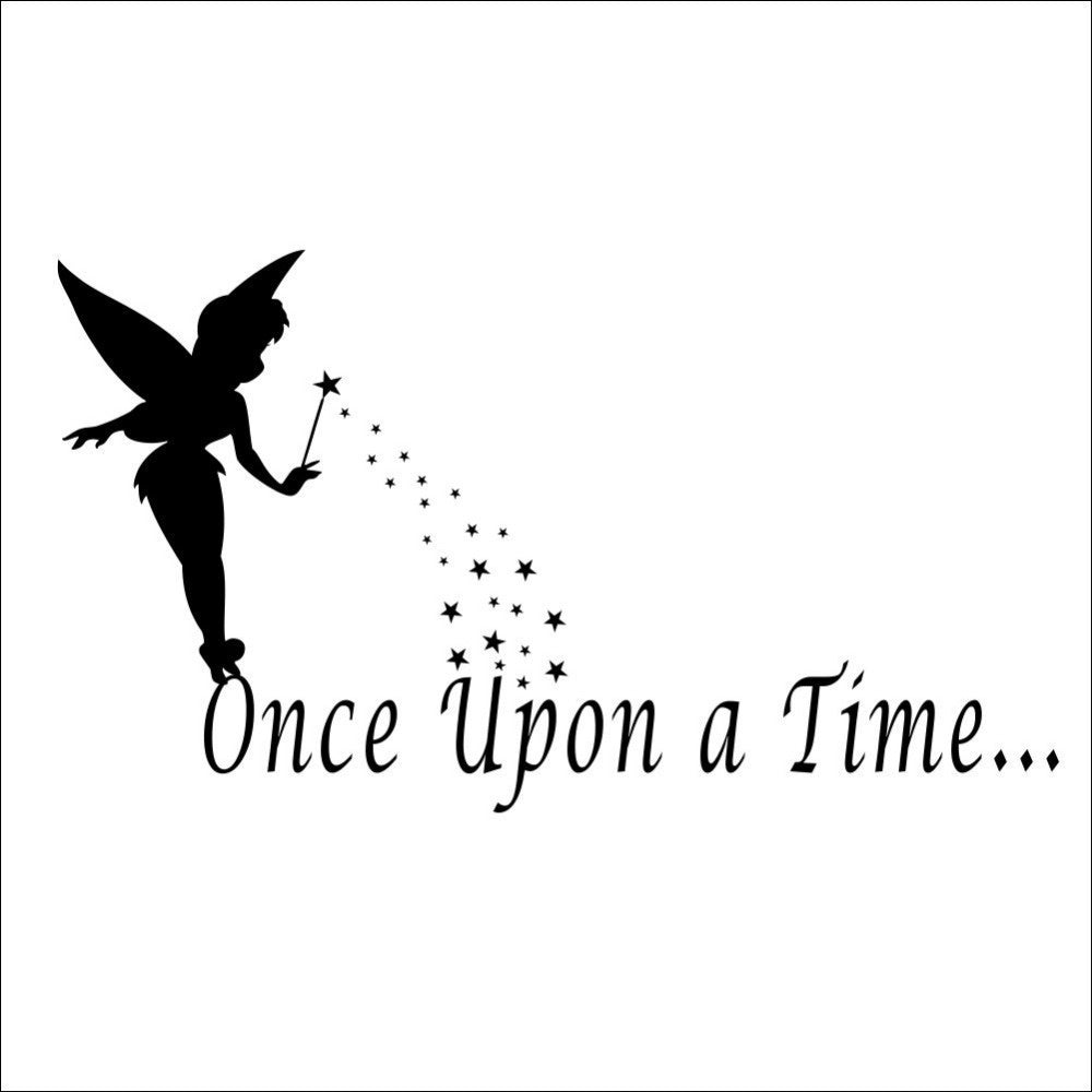 New Hot    Once Upon a Time .angel Home Decor Creative Quote Wall Decorative Removable Vinyl Wall Sticker