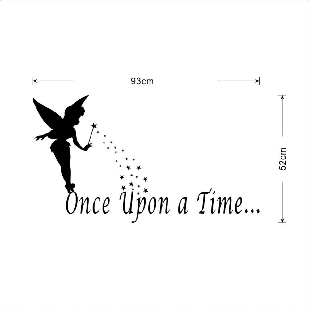 New Hot    Once Upon a Time .angel Home Decor Creative Quote Wall Decorative Removable Vinyl Wall Sticker