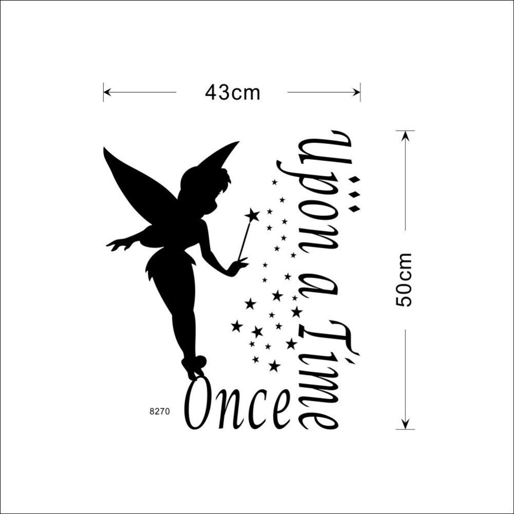 New Hot    Once Upon a Time .angel Home Decor Creative Quote Wall Decorative Removable Vinyl Wall Sticker