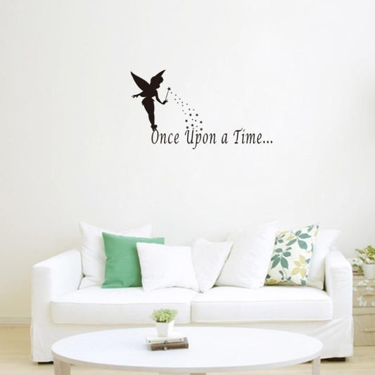 New Hot    Once Upon a Time .angel Home Decor Creative Quote Wall Decorative Removable Vinyl Wall Sticker
