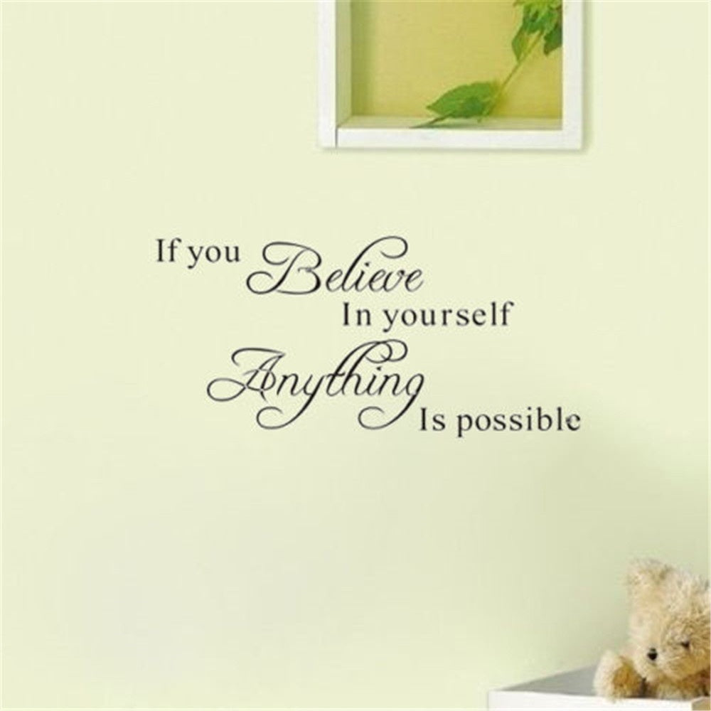 High-quality   Inspirational Quote If You Believe In Yourself Decals Wall Sticker Art Decal Mural Sticker Decal Decor