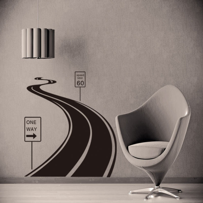 High-quality   Road Street Highway Wall Sticker Vinyl Wall Art Wall Poster Wall Decal Home Decor