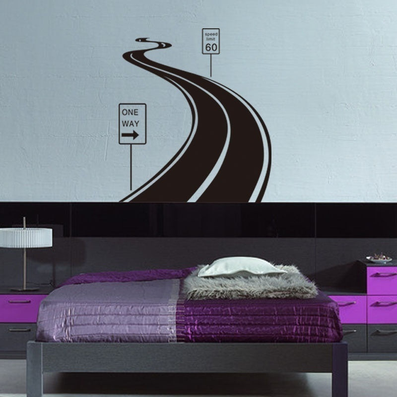 High-quality   Road Street Highway Wall Sticker Vinyl Wall Art Wall Poster Wall Decal Home Decor