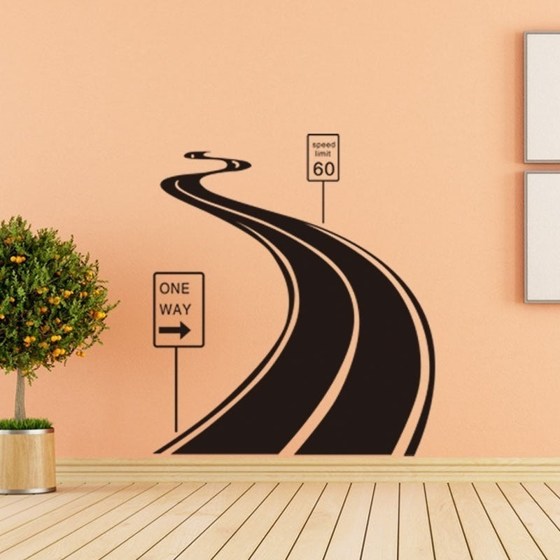 High-quality   Road Street Highway Wall Sticker Vinyl Wall Art Wall Poster Wall Decal Home Decor