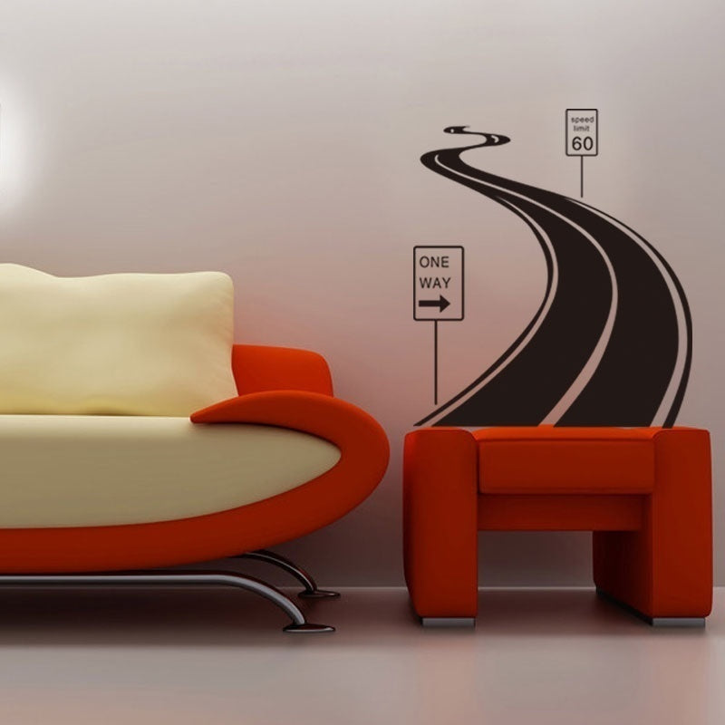High-quality   Road Street Highway Wall Sticker Vinyl Wall Art Wall Poster Wall Decal Home Decor