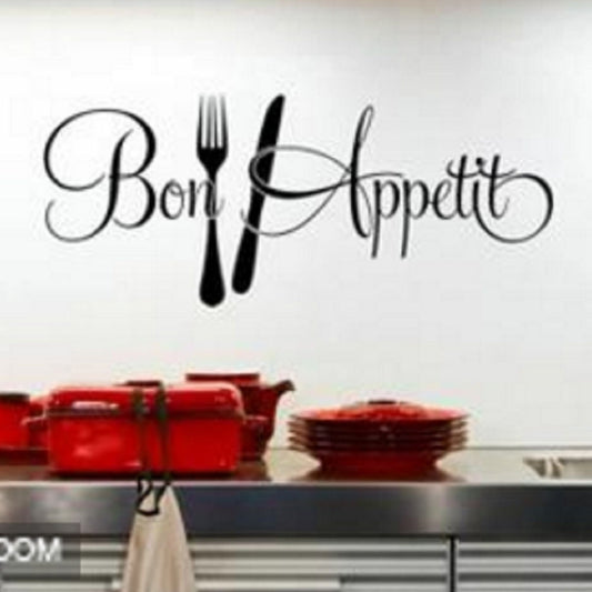 High-quality   Bon appetit cuisine stickers muraux décoration de la maison