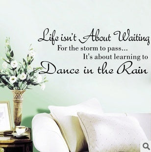 dance in the rain wall stickers home decoration bedroom wallpaper wall art decor wall sticker murals arts