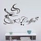 New Brand  Wall Decal DIY Decoration Coffee Cup Heart Wall Sticker/Home Sticker Decals