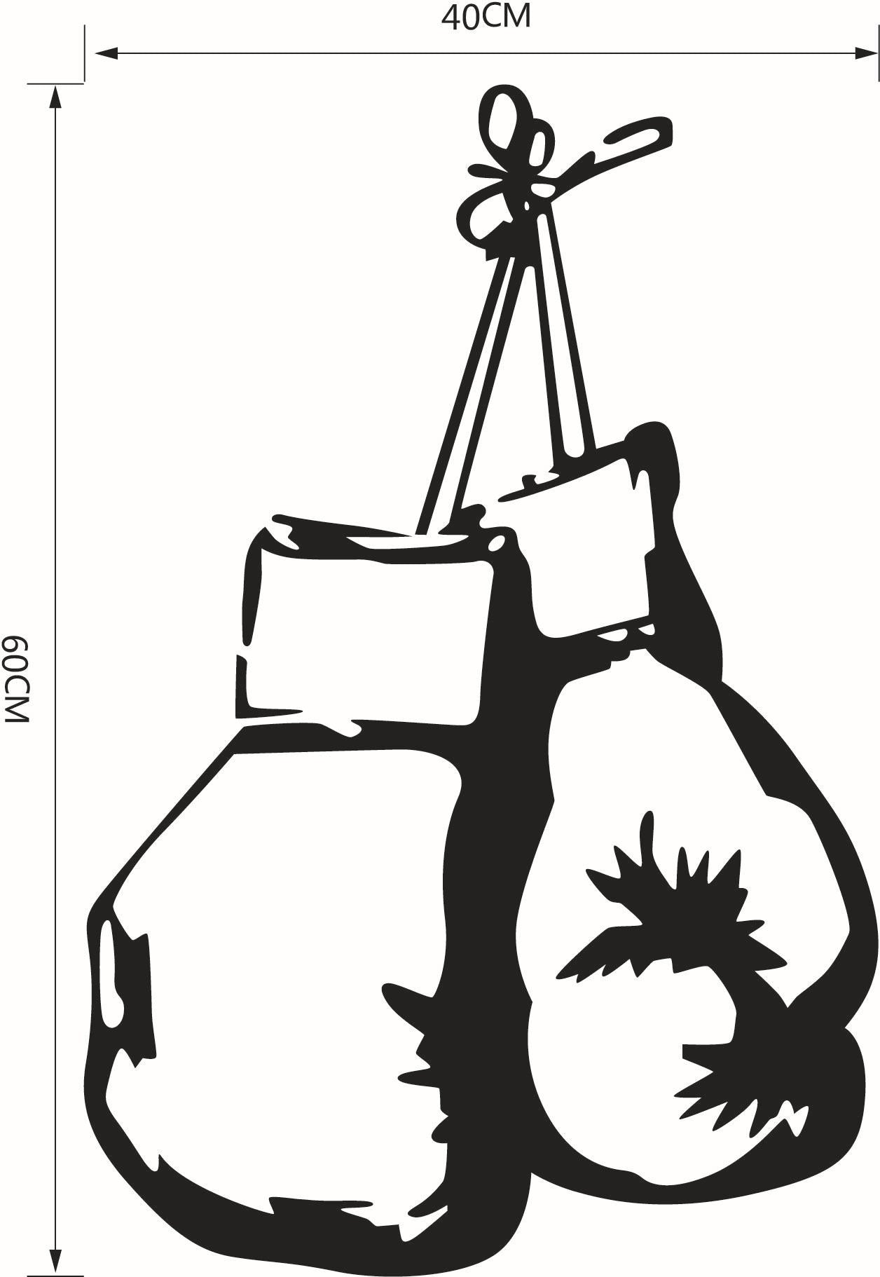 Hot    Sport Boxing Bag Wall Sticker for Boys Rooms Removable Art Home Decor Mural
