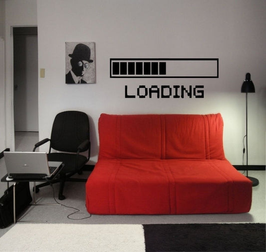 New Hot  D229 LOADING GAMING Vinyl Wall Decal Art Room Decor Sticker Word Lettering Quote