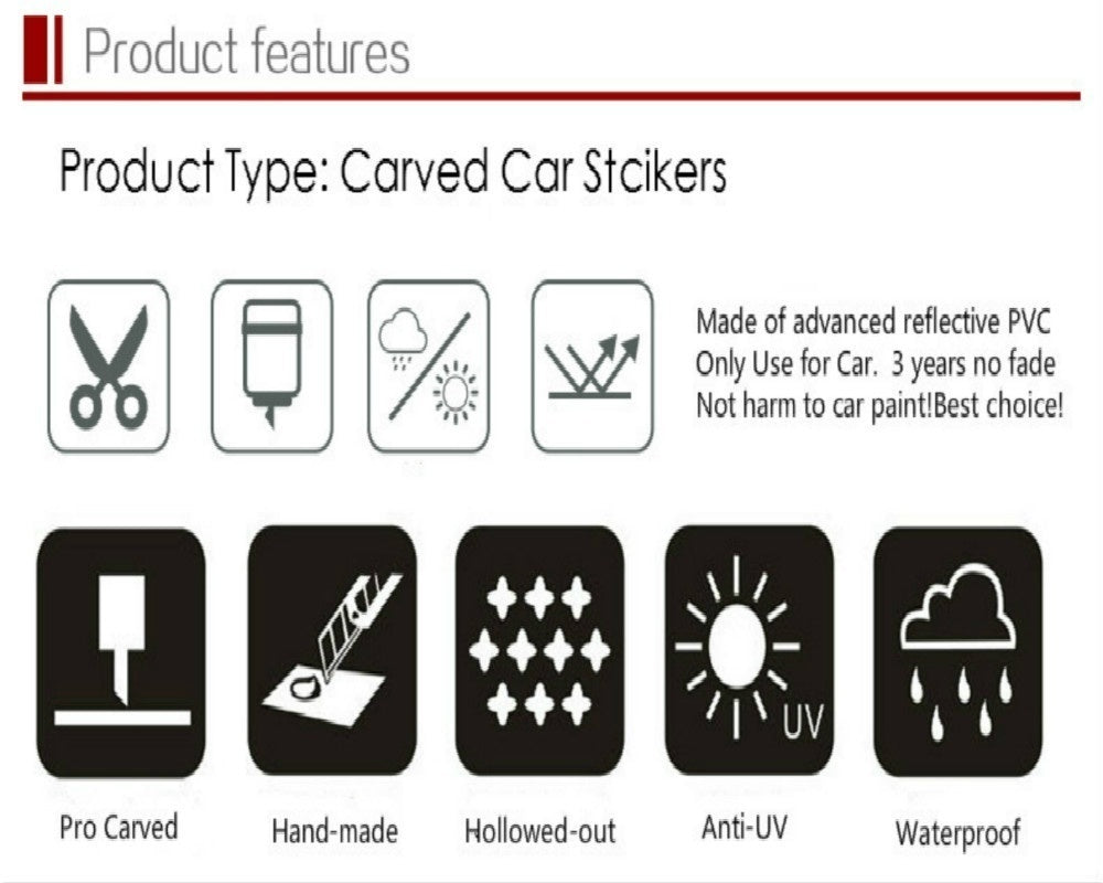 New Brand    Personality Wolf Totem Car Stickers Car Body Car Styling Removable Waterproof Stickers