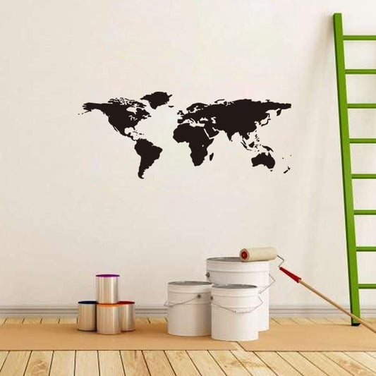 2018 NEW   Vintage World Map Posters Removable Vinyl Art Decals Livingroom Bedroom Office Decoration Wall Stickers Home Decor