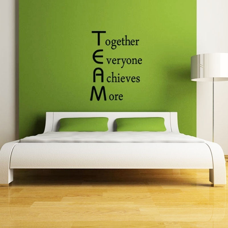 High-quality   Team Motivational Quote Office Wall Sticker , Together Everyone Achieves More Inspirational Vinyl Decal Office Wall Art Decor