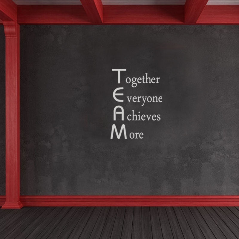 High-quality   Team Motivational Quote Office Wall Sticker , Together Everyone Achieves More Inspirational Vinyl Decal Office Wall Art Decor