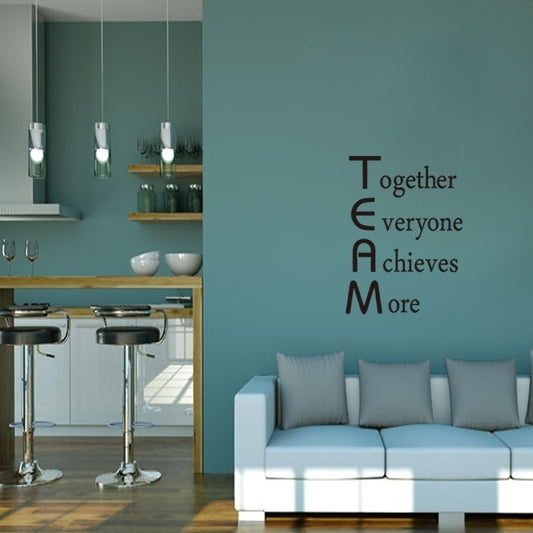 High-quality   Team Motivational Quote Office Wall Sticker , Together Everyone Achieves More Inspirational Vinyl Decal Office Wall Art Decor