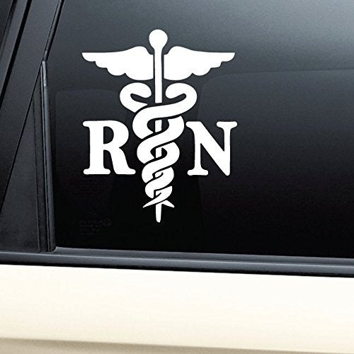 Fashion   RN Medical Emblem Nurse Vinyl Decal Laptop Car Truck Bumper Window Sticker
