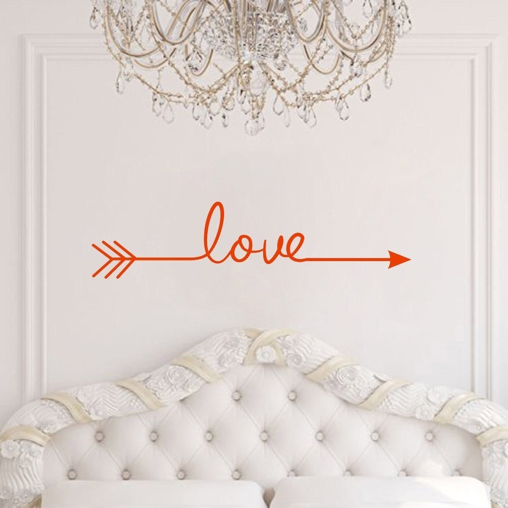 High-quality Love Arrow Vinyl Art Wall Decal Wall Stickers Bedroom Home Decor High Quality