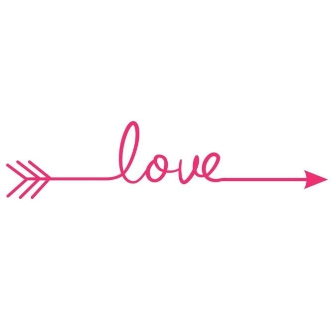 High-quality Love Arrow Vinyl Art Wall Decal Wall Stickers Bedroom Home Decor High Quality