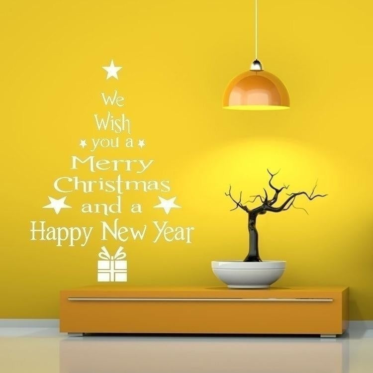 Fashion  Removable Merry Christmas Tree Wall Stickers Art Vinyl Decal Home Window Decor