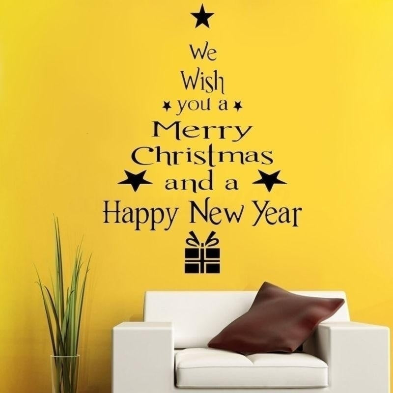 Fashion  Removable Merry Christmas Tree Wall Stickers Art Vinyl Decal Home Window Decor