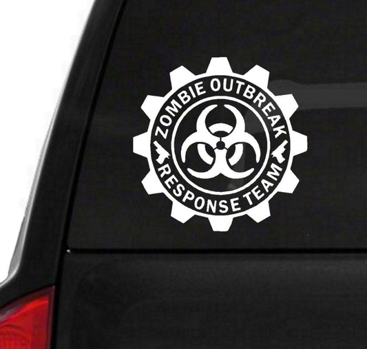 5.25" ROUND - Zombie Outbreak Response Team Decal Vinyl Sticker