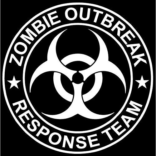 New Hot  Zombie Outbreak Funny Novelty Car Window Bumper Vinyl Decal Sticker