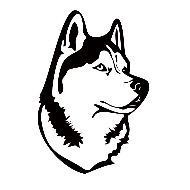 High-quality Style Funny Animal Husky Dog Personality Attractive Car Sticker Vinyl Decal
