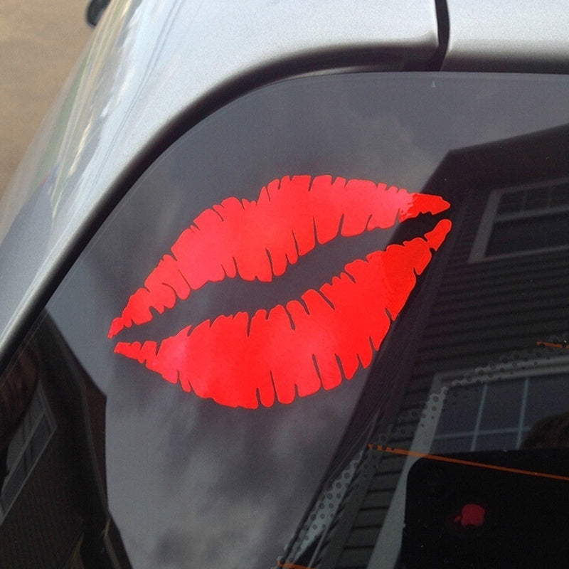 Hot   1 Pcs Red Lips Sticker PVC Decal Vehicle Car Wall Laptop Car Decal Sticker
