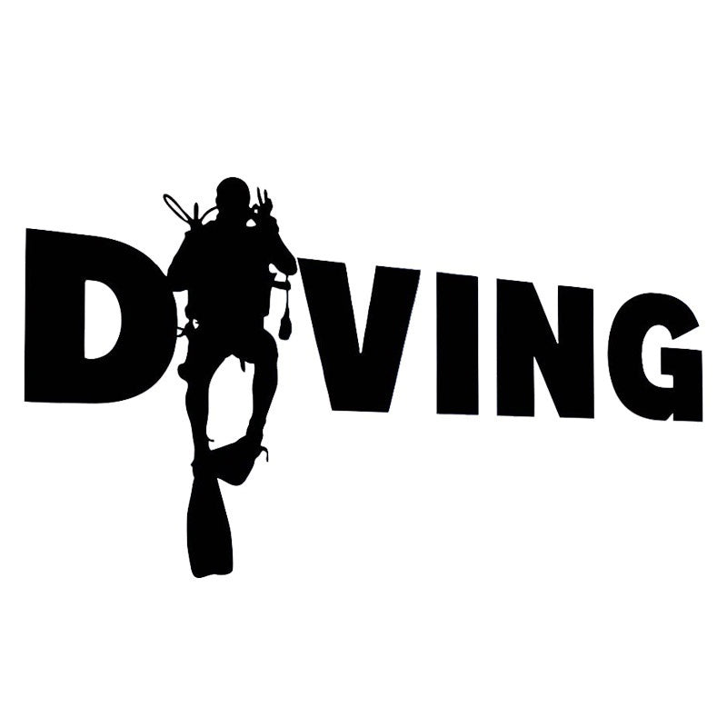 New Brand   DIVING Scuba Diver Vinyl Stickers Funny Decal Bumper Car