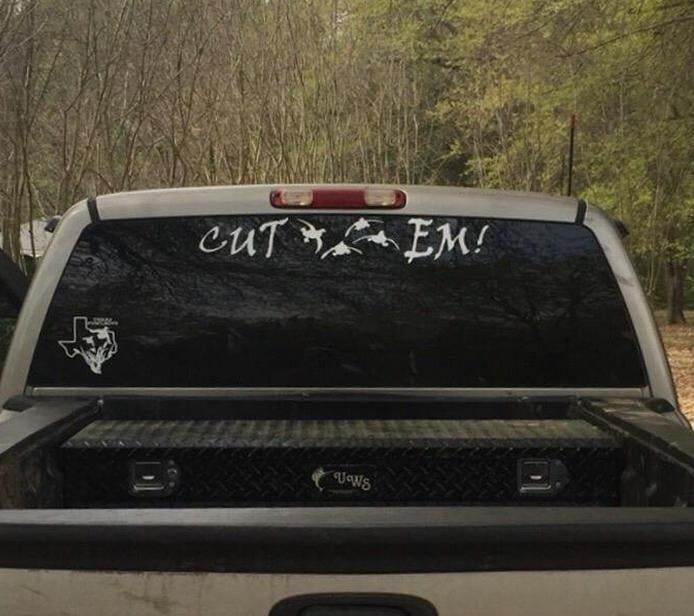 Fashion  Duck Hunting Windshield Decal - Cut Em! Car Decal Stickers
