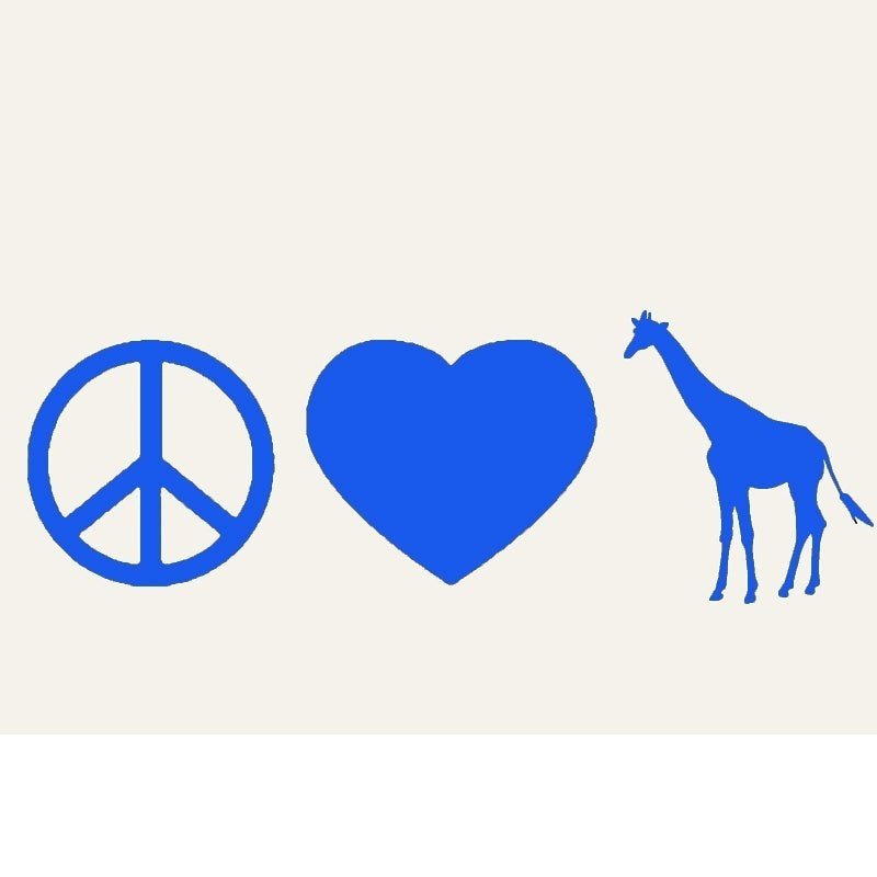 Peace Love Giraffe Car Sticker For Truck Window Bumper Auto Door Africa Zoo Safari Vinyl Decal Cute animals prints Christmas