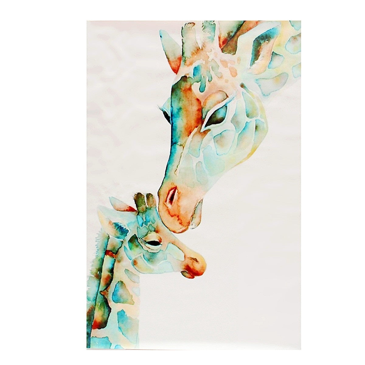 HD Canvas Painting Giraffe Animal Wall Art Picture Prints Maternal Love Unframed