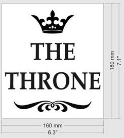 New Hot   Creative Vinyl THE THRONE Funny Interesting Toilet Wall Sticker Bathroom for Home Decor Decal Poster Background Stickers