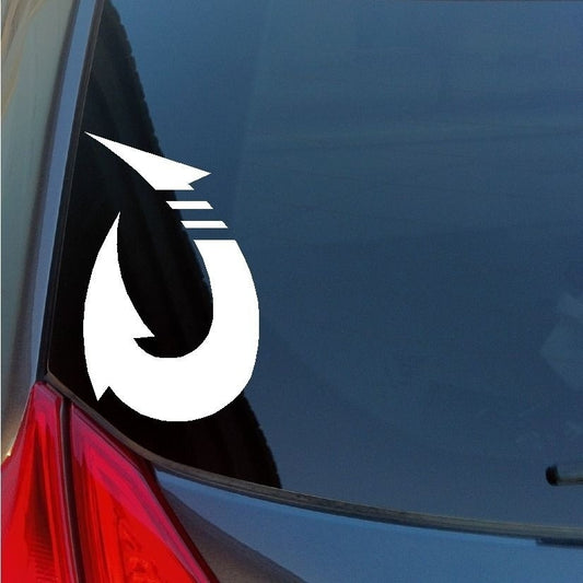 New Fashion  Hawaiian fish hook vinyl sticker decal island fishing Maui Kona Oahu 808 hukilau