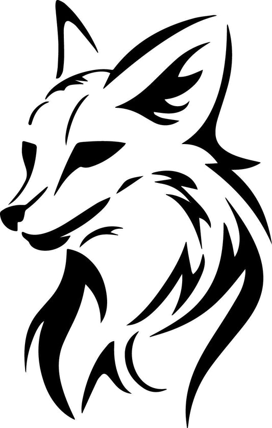 New Hot  Tribal Style Fox Decal Window Bumper Sticker Car Decor Silhouette Wildlife Dog