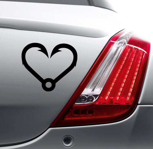 Fashion  LOVE FISHING FUNNY STICKER Car Bumper Van Window Laptop VINYL DECALS STICKERS