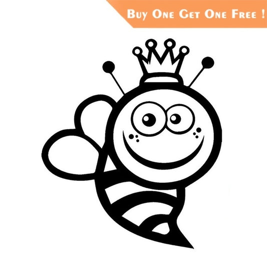 New Fashion   11.5*13.3CM Queen Bee Window Home Car Sticker Laptop Truck Black Vinyl Decal Stickers Gift
