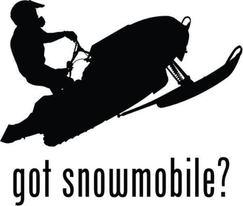 New Brand  Got Snowmobile Car Window Decor Vinyl Decal Sticker- 6" Wide White