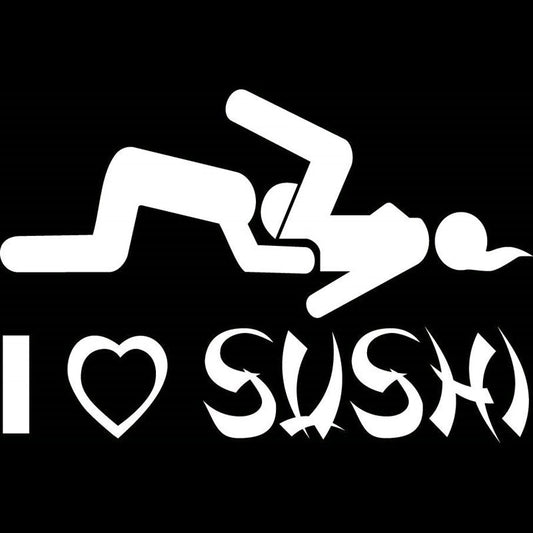 New Brand  I Love Sushi Adult Funny Car Stickers Pattern Window Decor