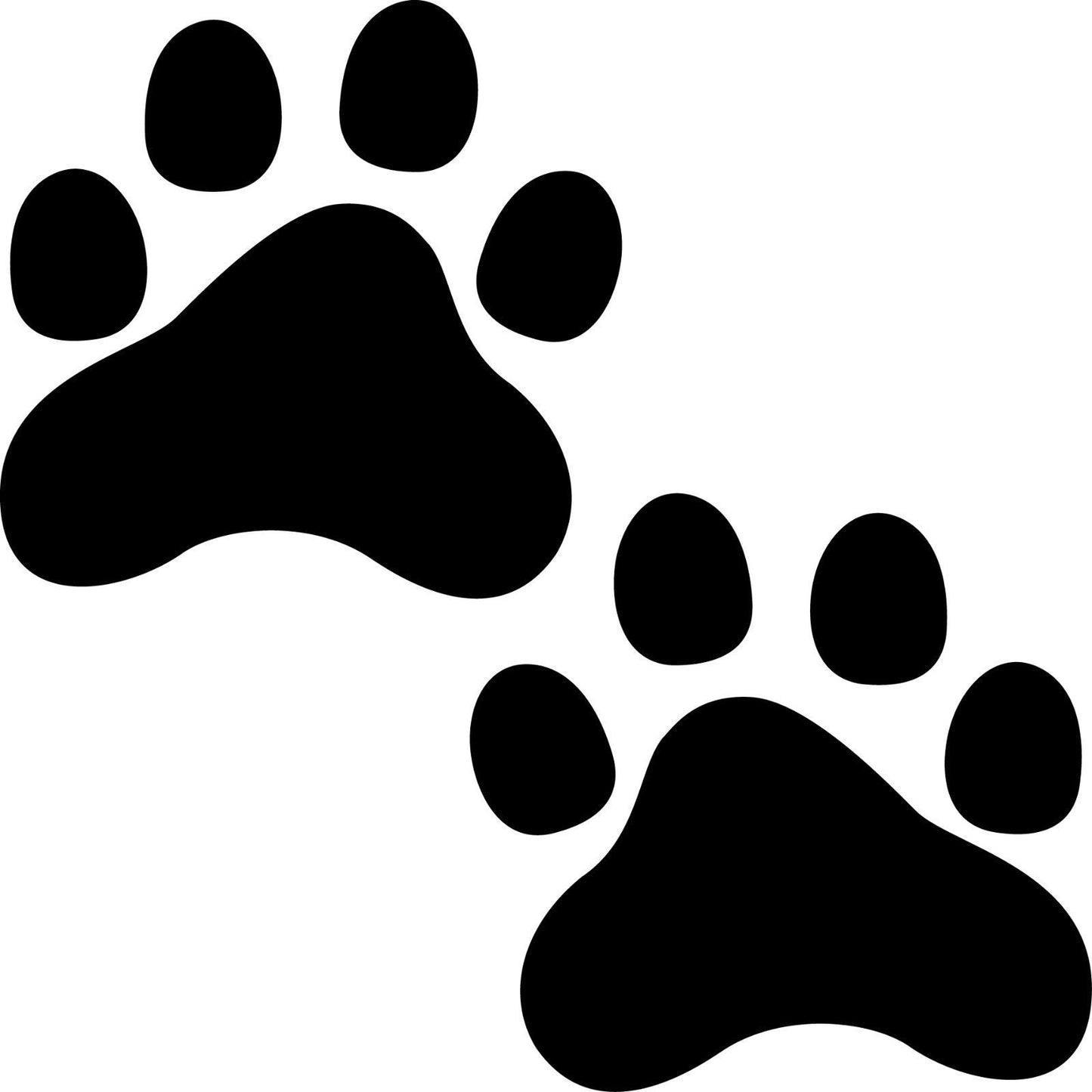 2018 NEW 20 Pfötchen schwarz Pfote 3cm Hund Katze Spur Tatzen Auto Aufkleber Deko Folie