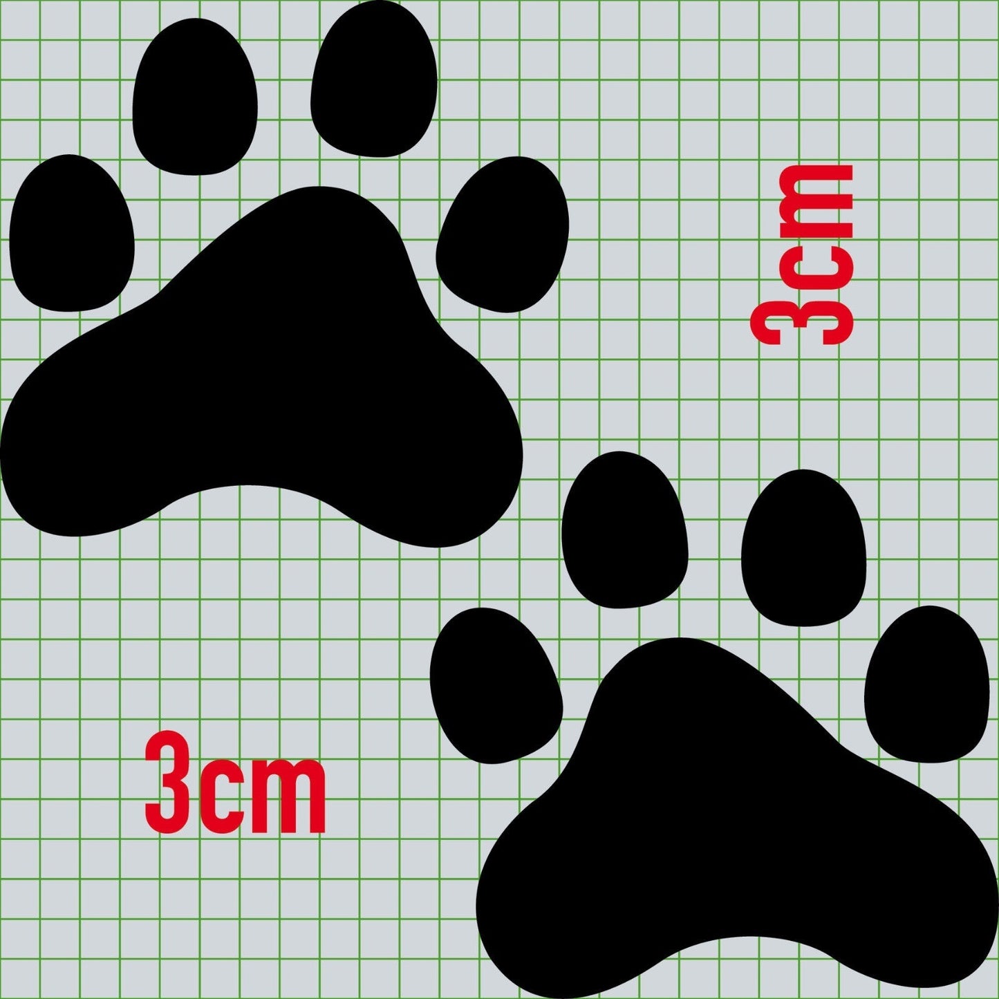 2018 NEW 20 Pfötchen schwarz Pfote 3cm Hund Katze Spur Tatzen Auto Aufkleber Deko Folie