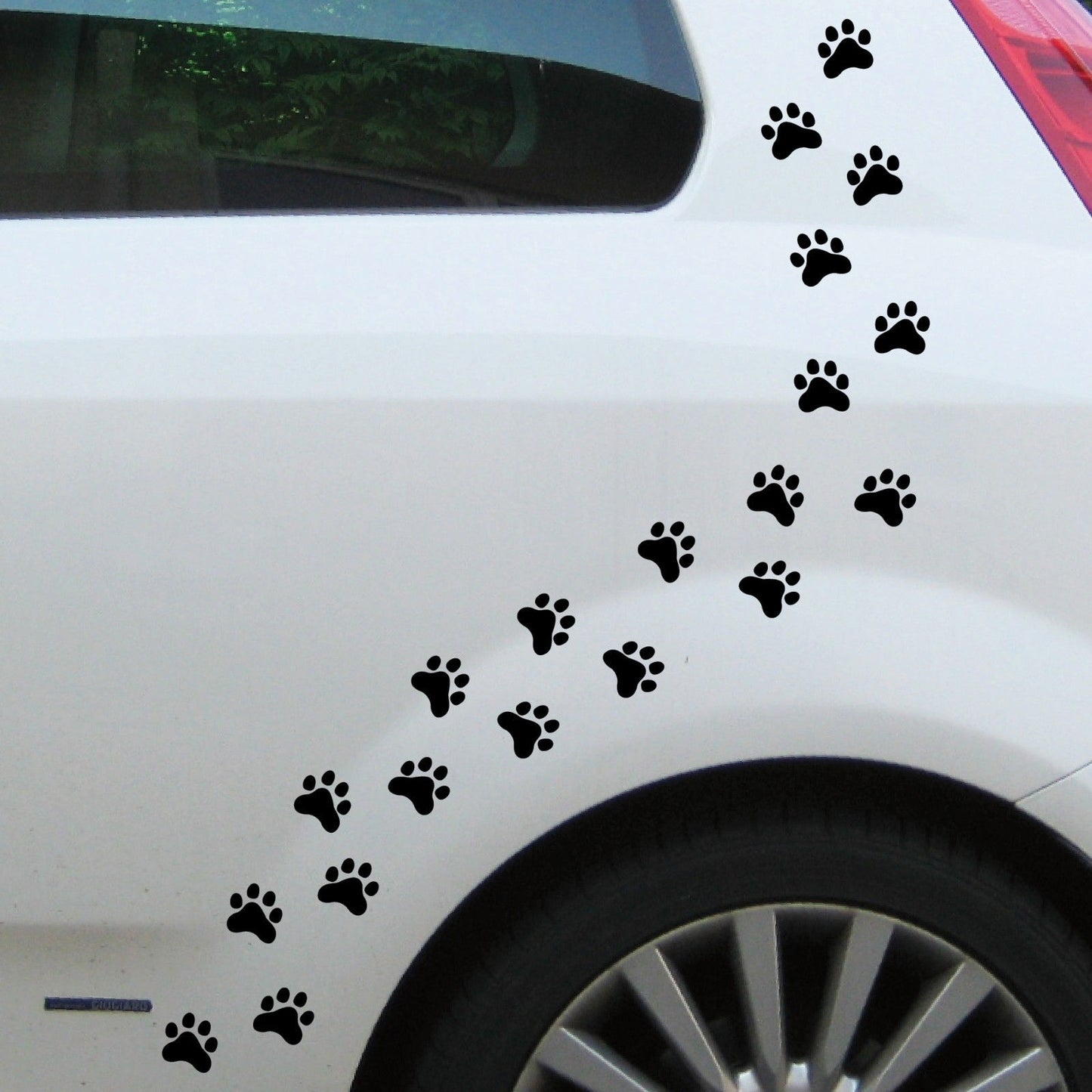 2018 NEW 20 Pfötchen schwarz Pfote 3cm Hund Katze Spur Tatzen Auto Aufkleber Deko Folie