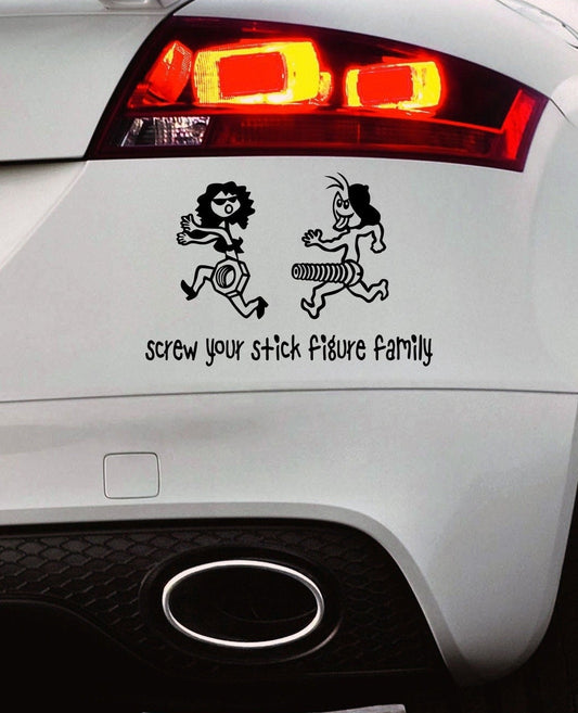 Fashion Screw Your Stick figure Anti-Chocs Autocollants Funny Car Window Sticker Vinyle Décalque JDM- afficher le titre d'origine