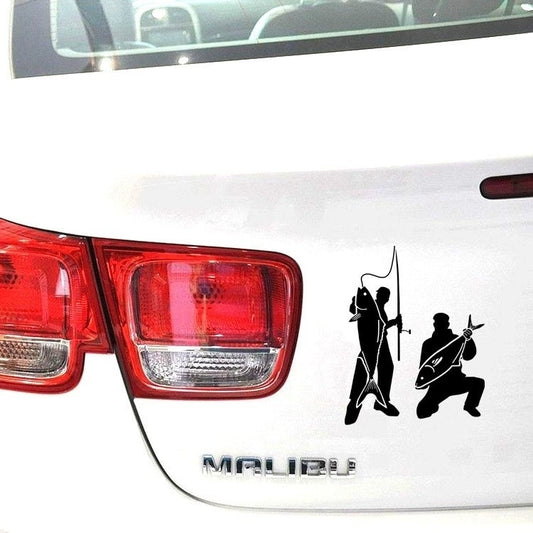 Hot   High Quality Go Fishing Tribes Car Styling Vinyl Wall Stickers Decals Accessories for Car Animals stickers