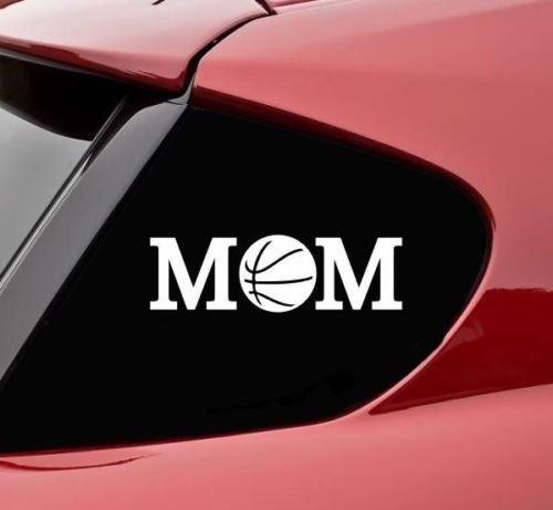 Fashion Mom with basketball vinyl decal sticker bumper funny sport jersey shorts shoes
