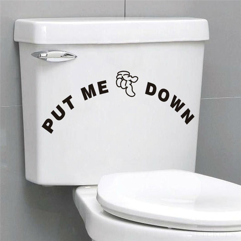 New Brand  Toilet Wall Sticker Decal Mural Art Decor Funny Car Home Bathroom Computer Sticker