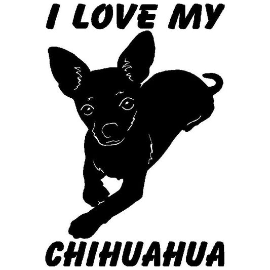 2018 NEW  10.3cm*15.1cm I Love My Chihuahua Dog Animal Car-Styling Car Sticker Vinyl S4-0193