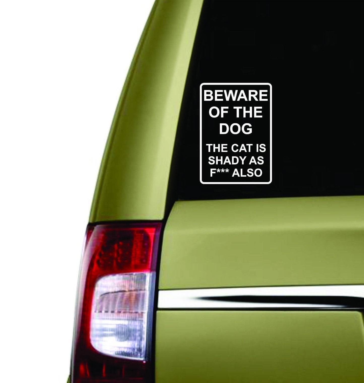 New Brand   Funny Beware Of The Dog Warning Sticker Vinyl Decal Window