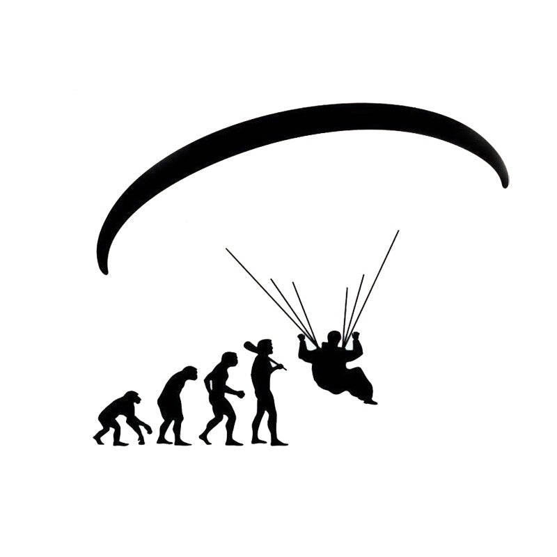 2018 NEW  Human Evolution Paragliding Car Stickers