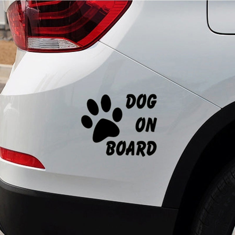 New Brand   DOG ON BOARD Car Sticker  Warning Sticker Safety Driving